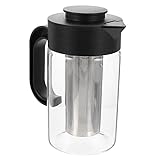 TOPBATHY 2St Saftkrug kaffeeflasche milk jug College-Grundlagen Wasserkocher aus Glas Wasserkrug Teekessel im Filterdesign Wasserbehälter aus Glas Siegel Container Kaffeemaschine Teekanne